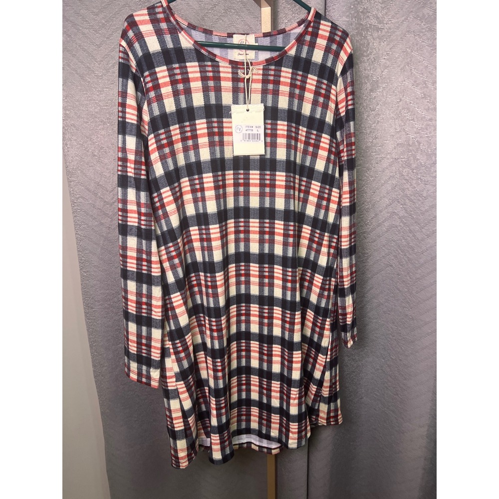 Grace‎ & Emma NWT Dress L Plaid